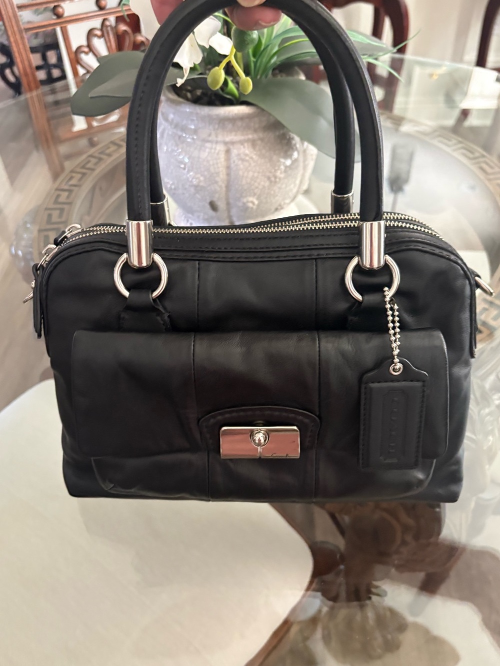 🖤🖤COACH KRISTEN BUTTER SOFT BLACK LEATHER BAG!🖤🖤14782